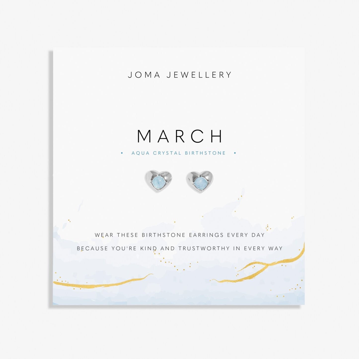 Joma Jewellery Birthstone March Earrings