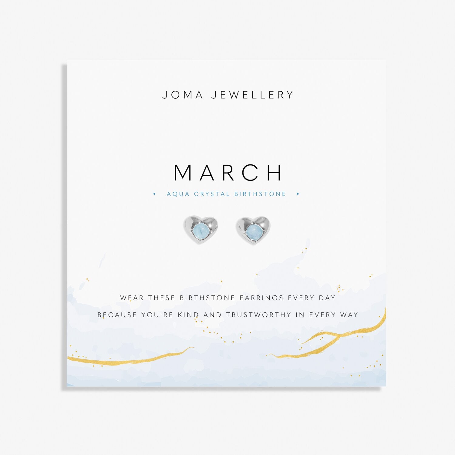Joma Jewellery Birthstone March Earrings