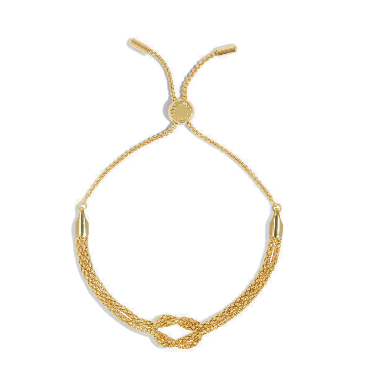 Joma Jewellery Bracelet Bar Chain Knot Gold Plated Adjustsable Bracelet