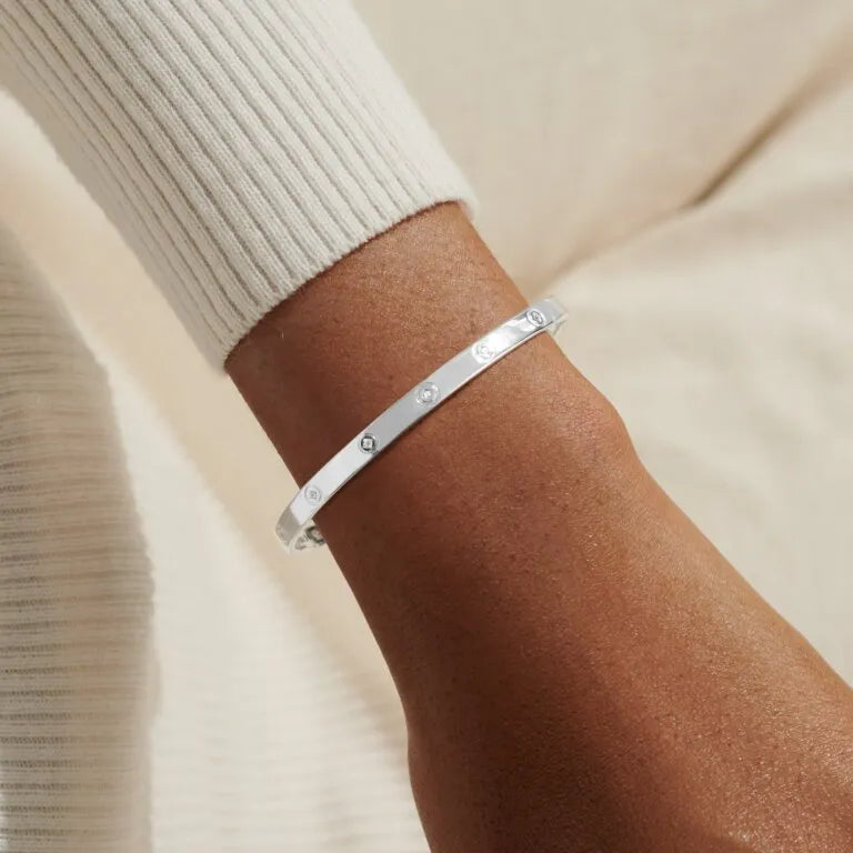 Joma Jewellery Bracelet Bar Circle Silver Plated Bracelet