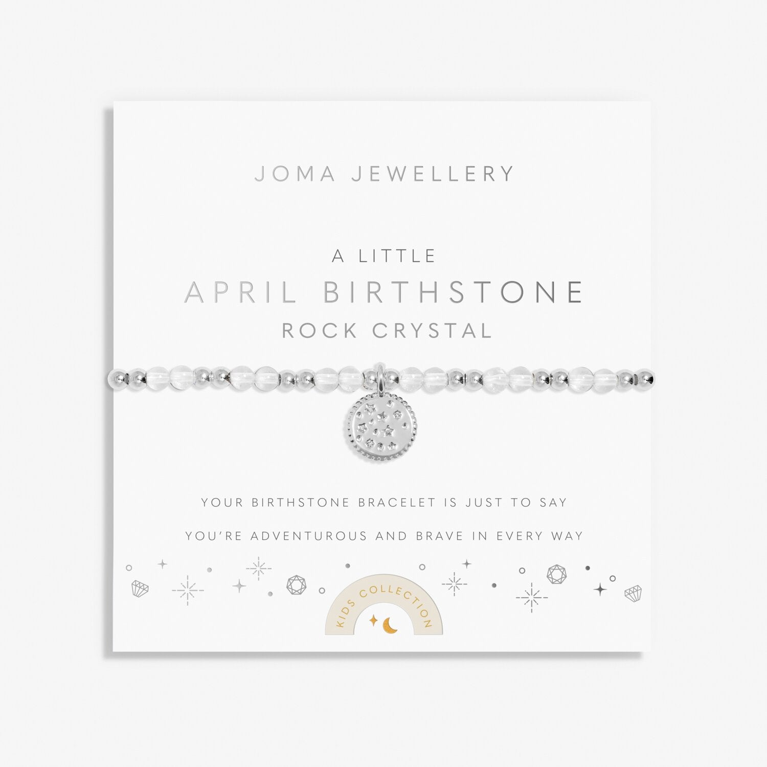 Joma Jewellery Childrens A Little Birthstone April Bracelet