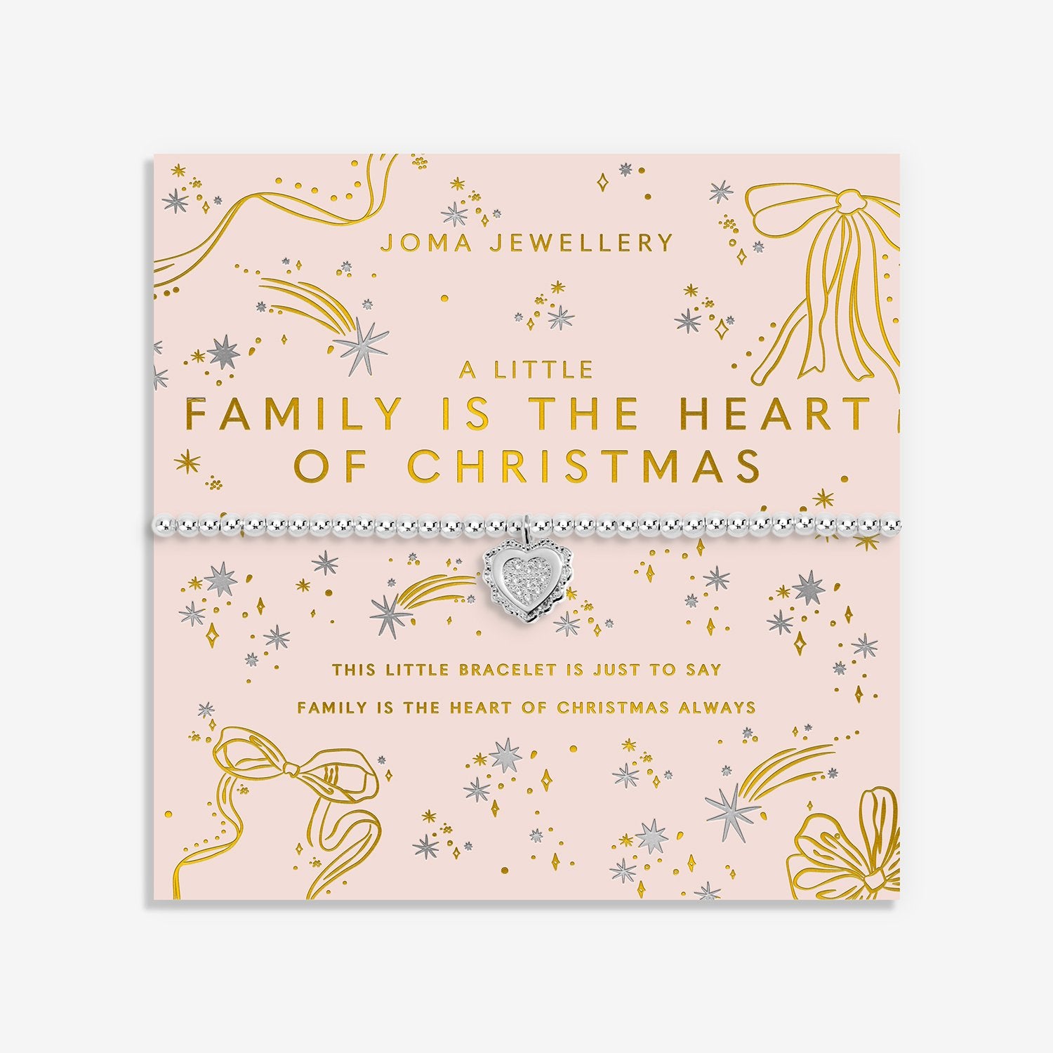 Joma Jewellery Christmas A Little Family Is The Heart Of Christmas Bracelet In Silver Plating