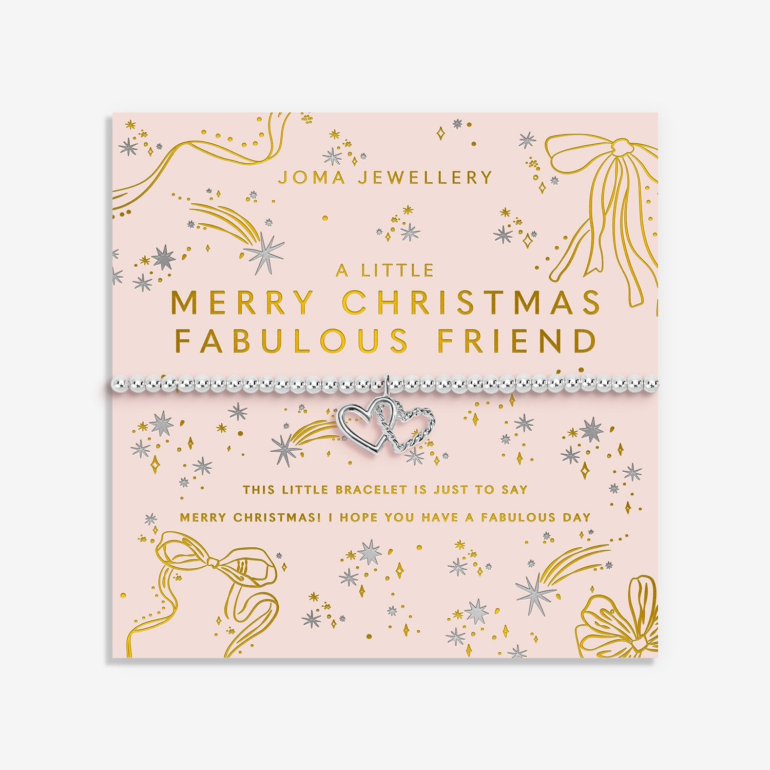 Joma Jewellery Christmas A Little Merry Christmas Fabulous Friend Bracelet In Silver Plating