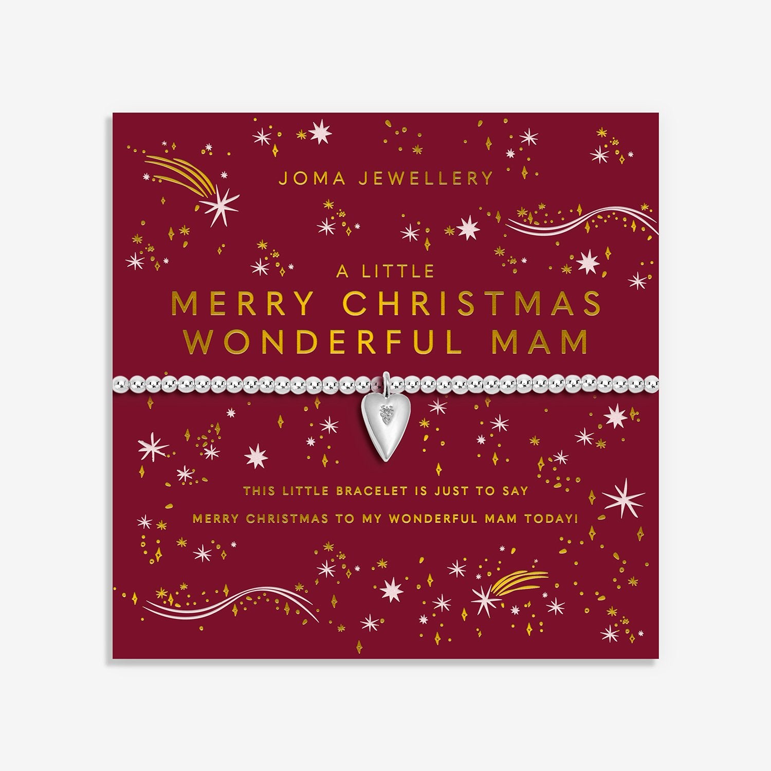 Joma Jewellery Christmas A Little Merry Christmas Mam Bracelet In Silver Plating