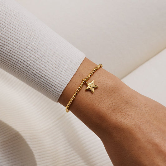 Joma Jewellery Christmas Cracker Merry Christmas Bracelet In Gold Plating