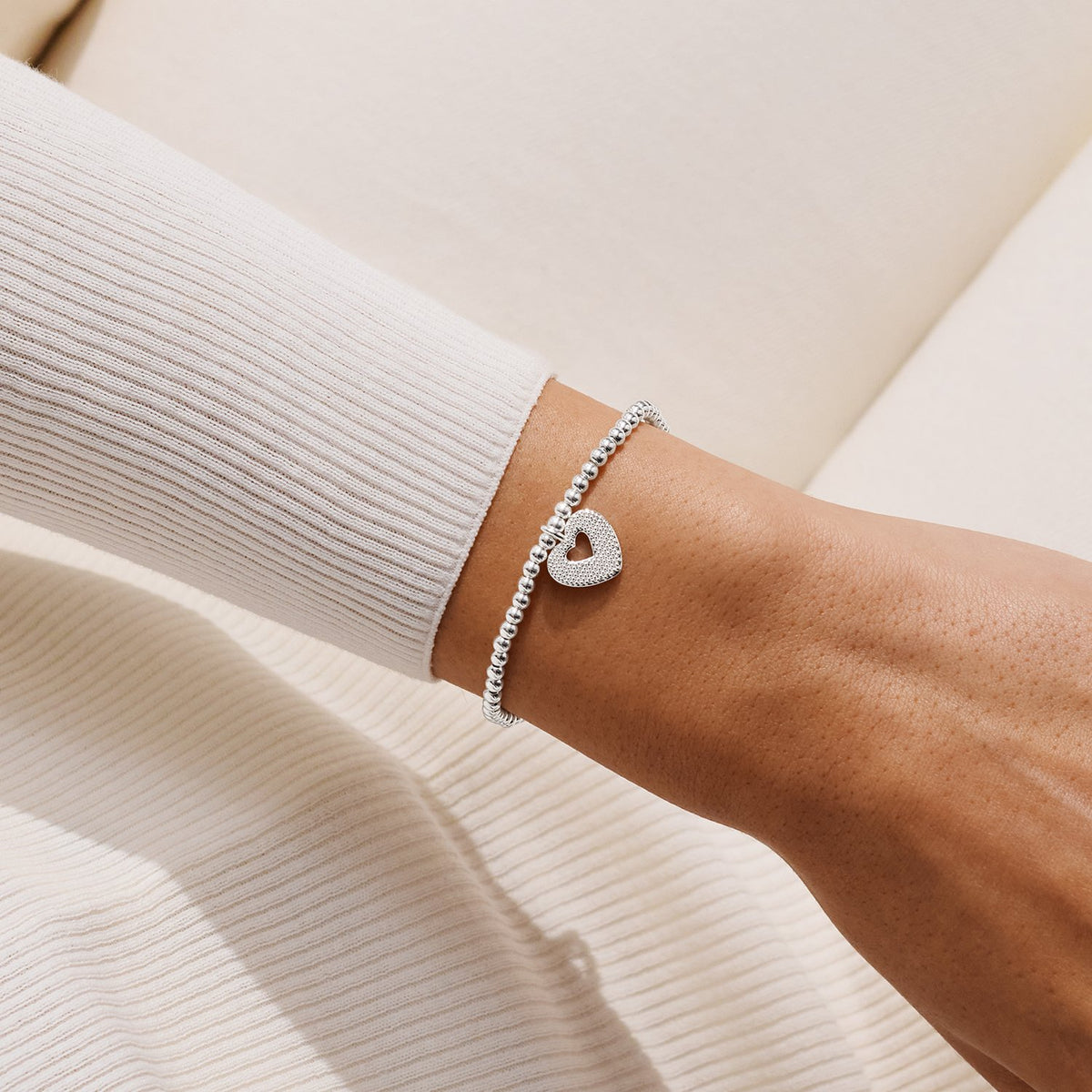 Joma Jewellery Christmas Cracker With Love Bracelet In Silver Plating