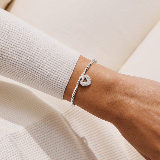 Joma Jewellery Christmas Cracker With Love Bracelet In Silver Plating