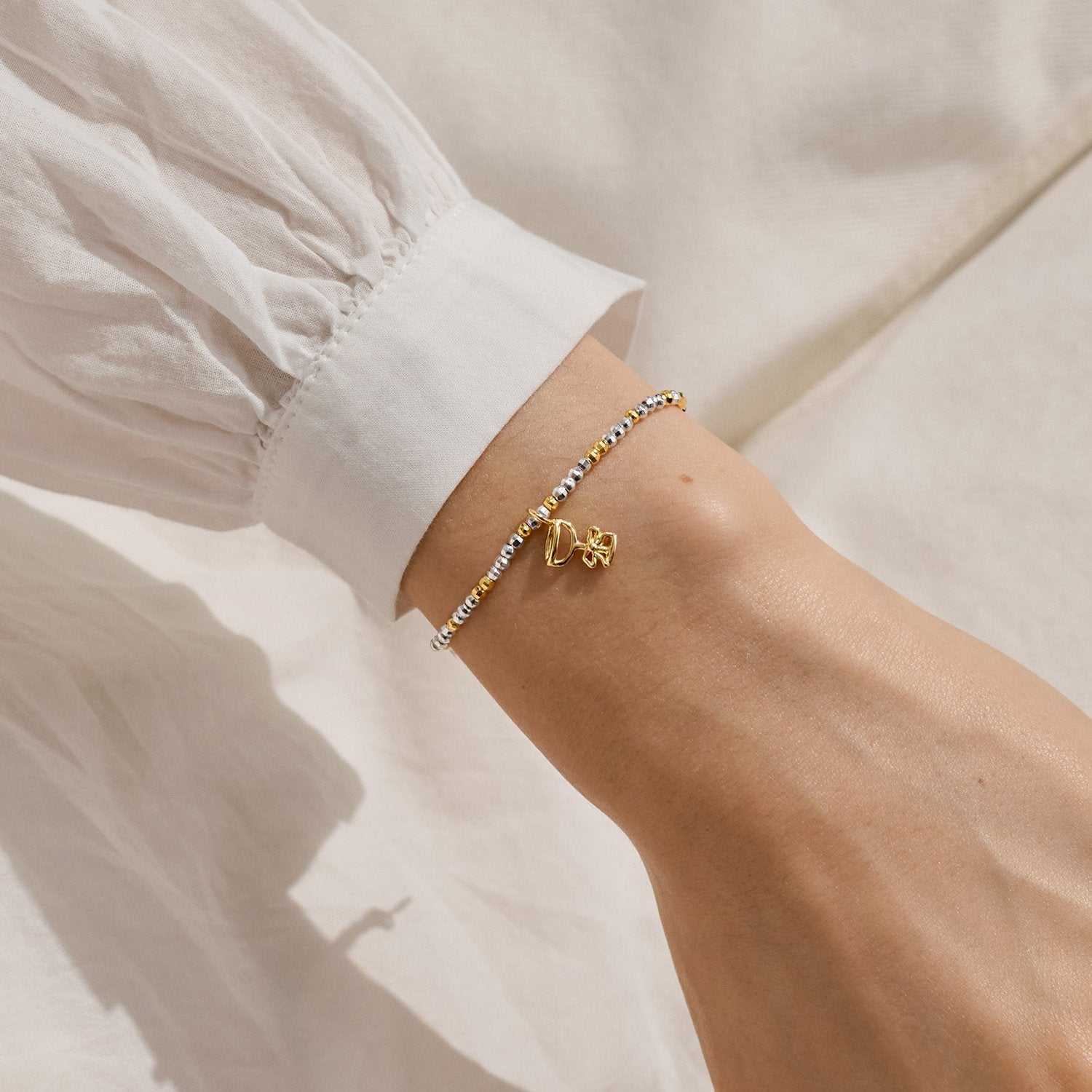 Joma Jewellery Christmas Little Stories Fizz The Season Bracelet In Silver and Gold Plating