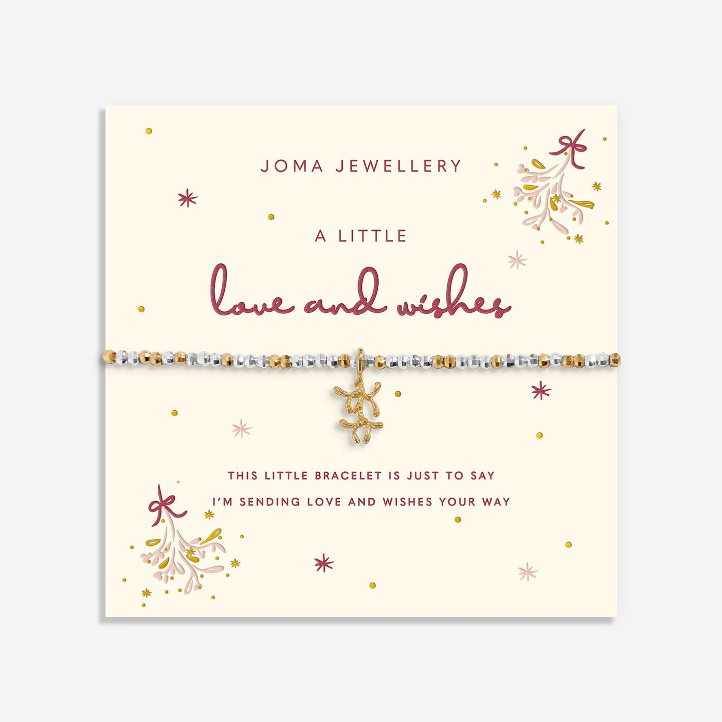 Joma Jewellery Christmas Little Stories Love And Wishes Bracelet In Silver and Gold Plating