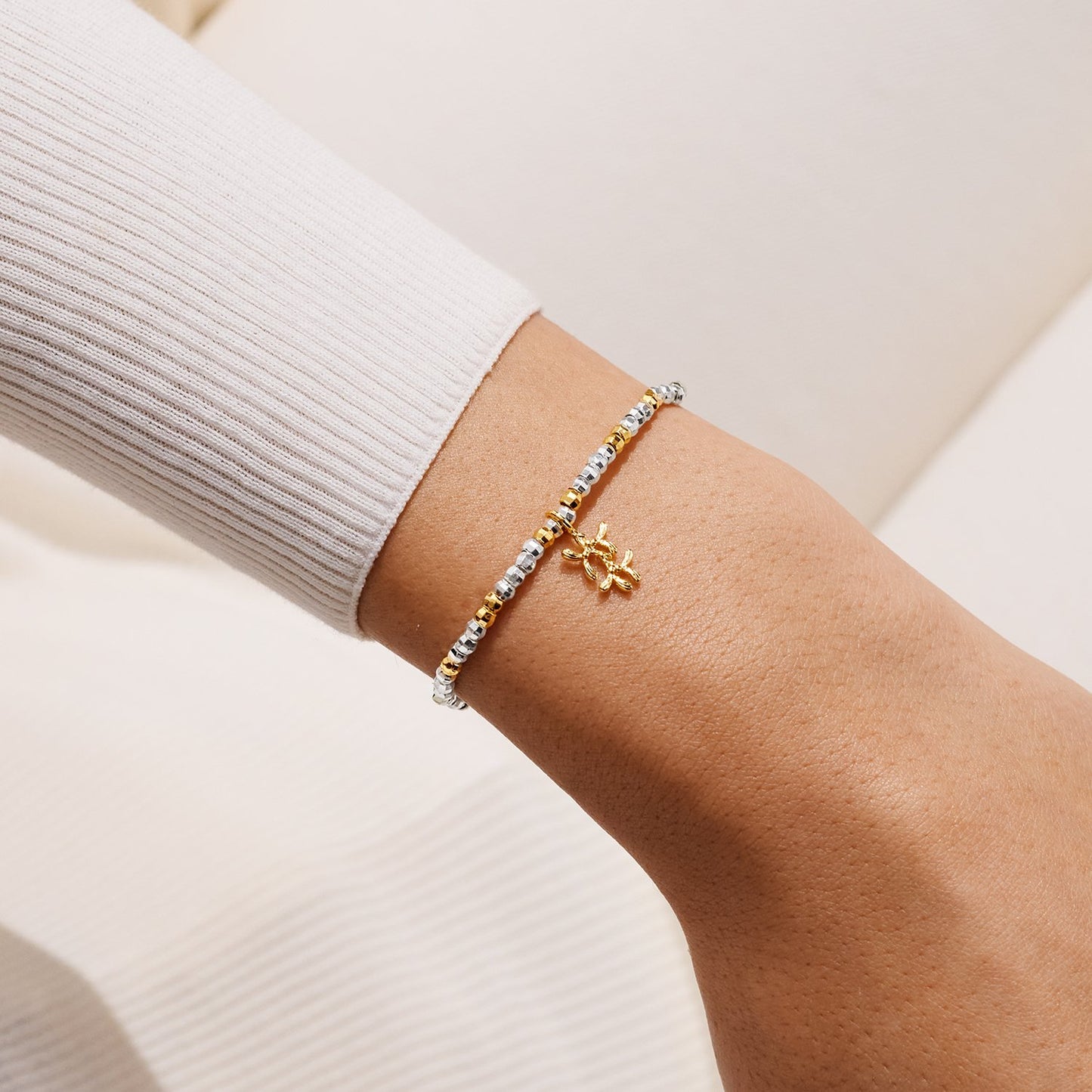 Joma Jewellery Christmas Little Stories Love And Wishes Bracelet In Silver and Gold Plating