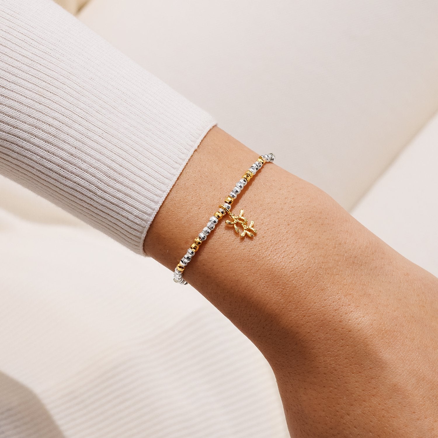 Joma Jewellery Christmas Little Stories Love And Wishes Bracelet In Silver and Gold Plating