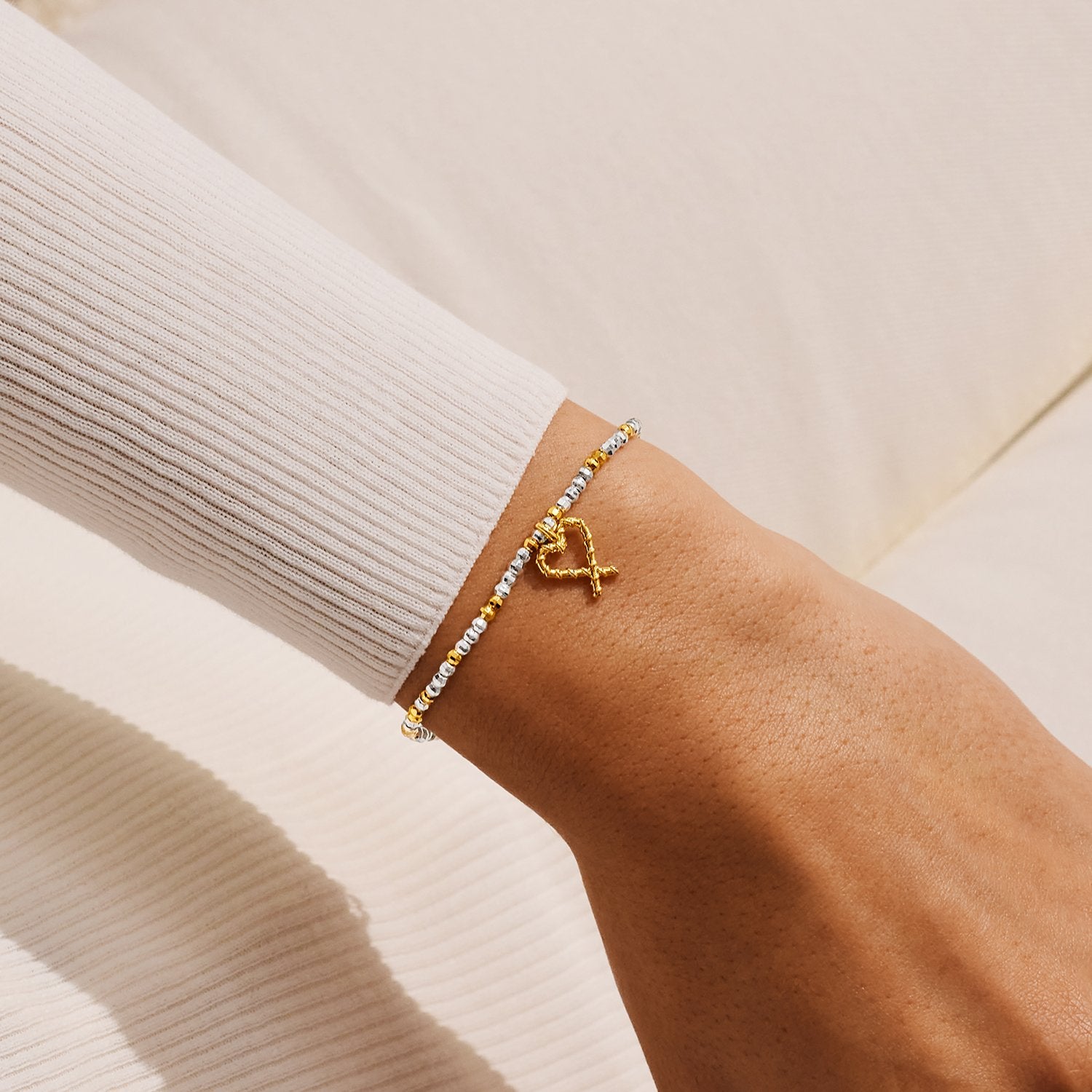 Joma Jewellery Christmas Little Stories Naughty And Nice Bracelet In Silver and Gold Plating