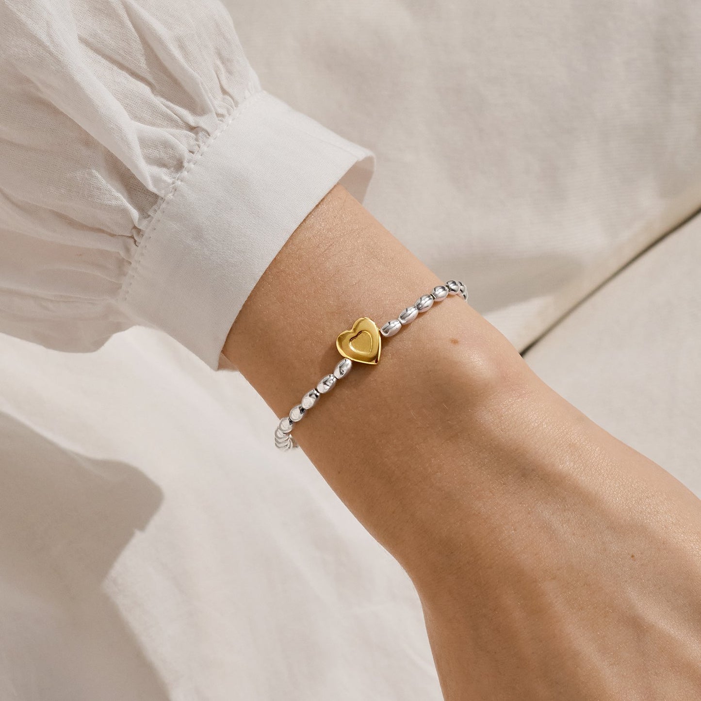 Joma Jewellery Christmas Wish Merry Christmas Bracelet In Silver and Gold Plating