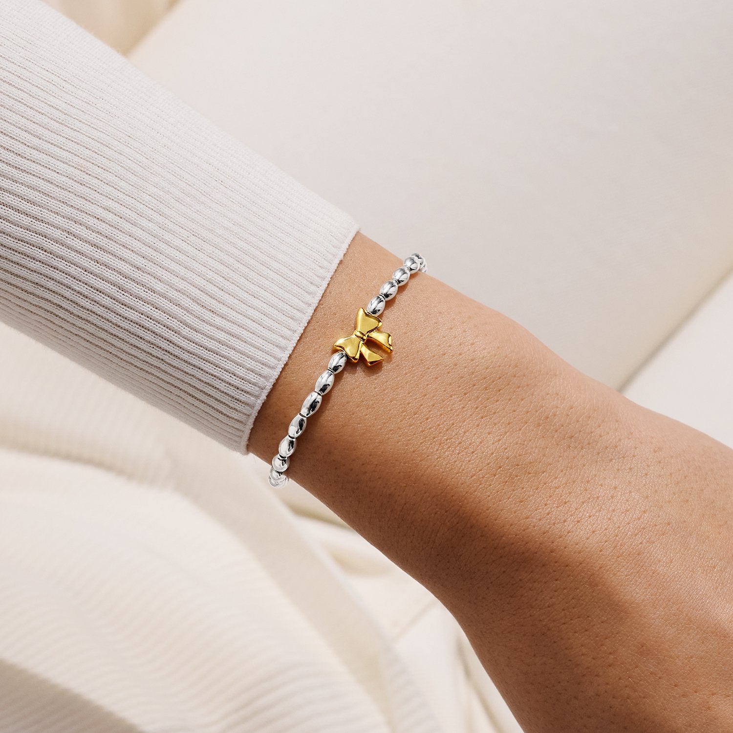 Joma Jewellery Christmas Wish Merry Christmas Fabulous Friend Bracelet In Silver & Gold Plating