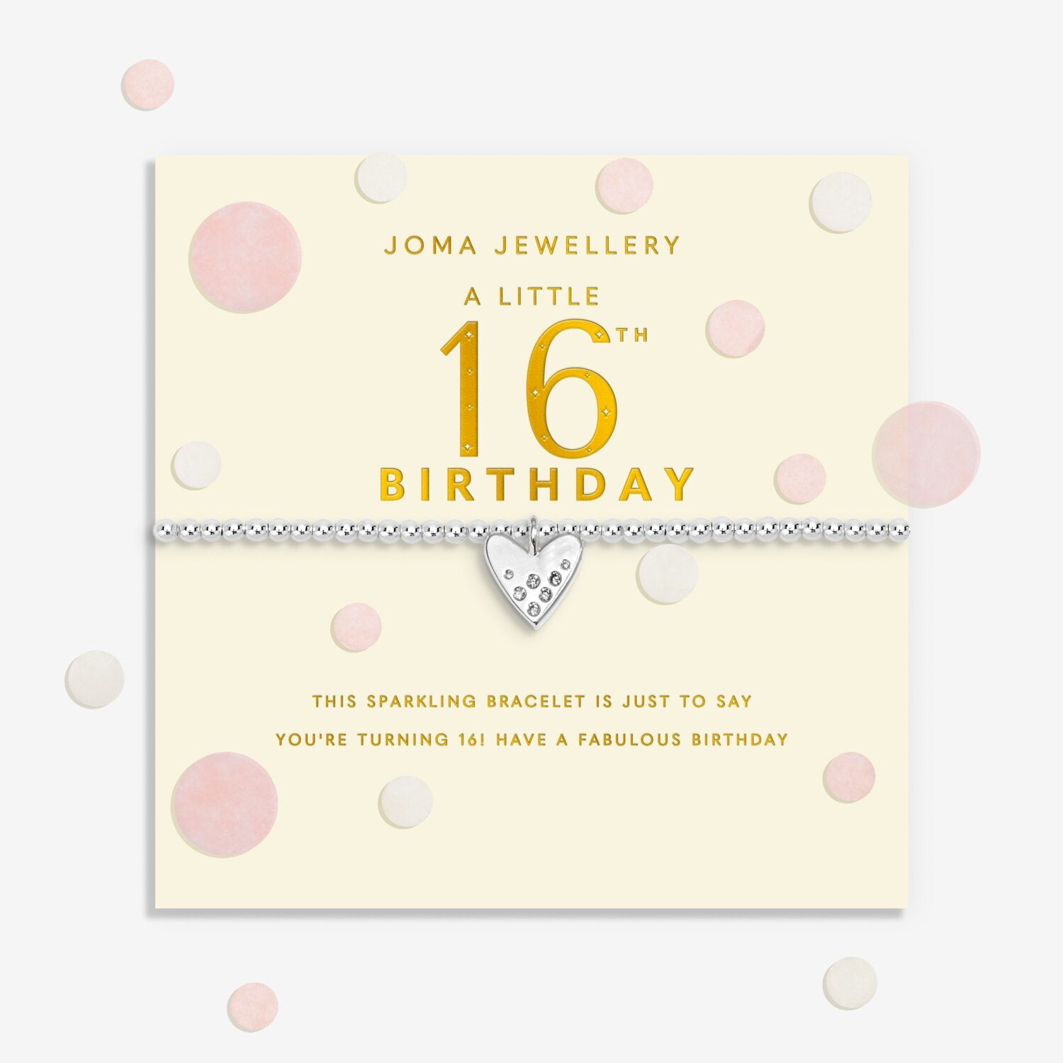 Joma Jewellery Confetti A Little 16th Birthday Silver Plated Bracelet