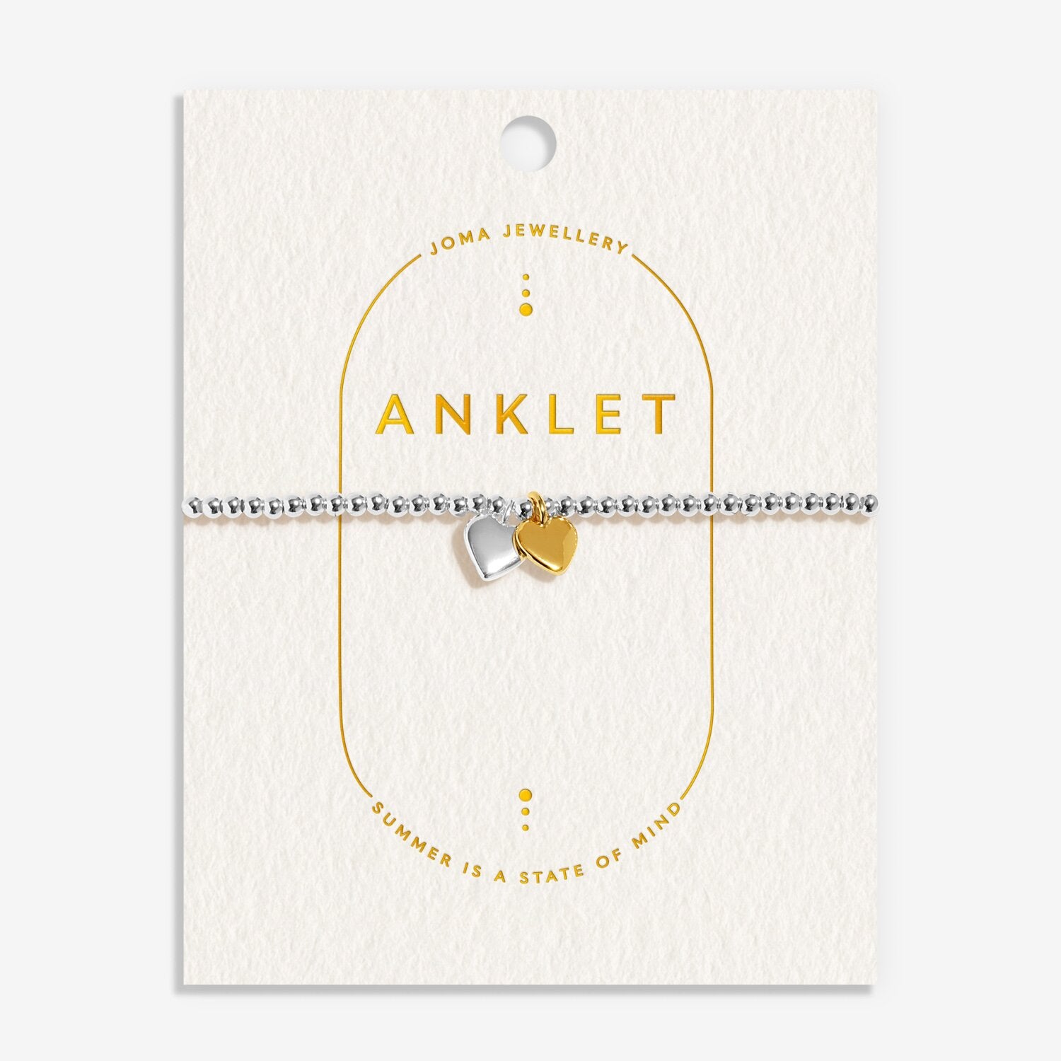 Joma Jewellery Double Heart Anklet