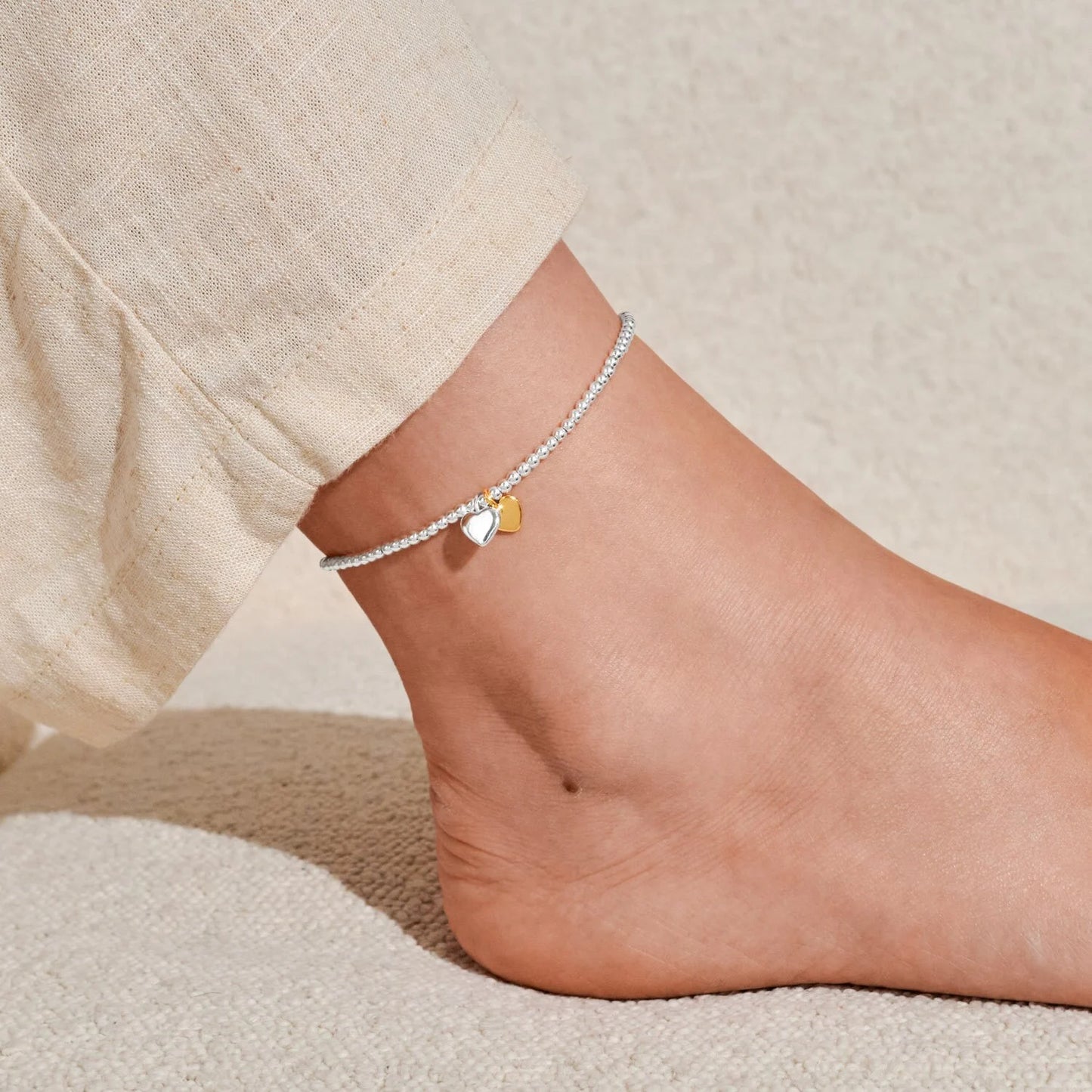 Joma Jewellery Double Heart Anklet