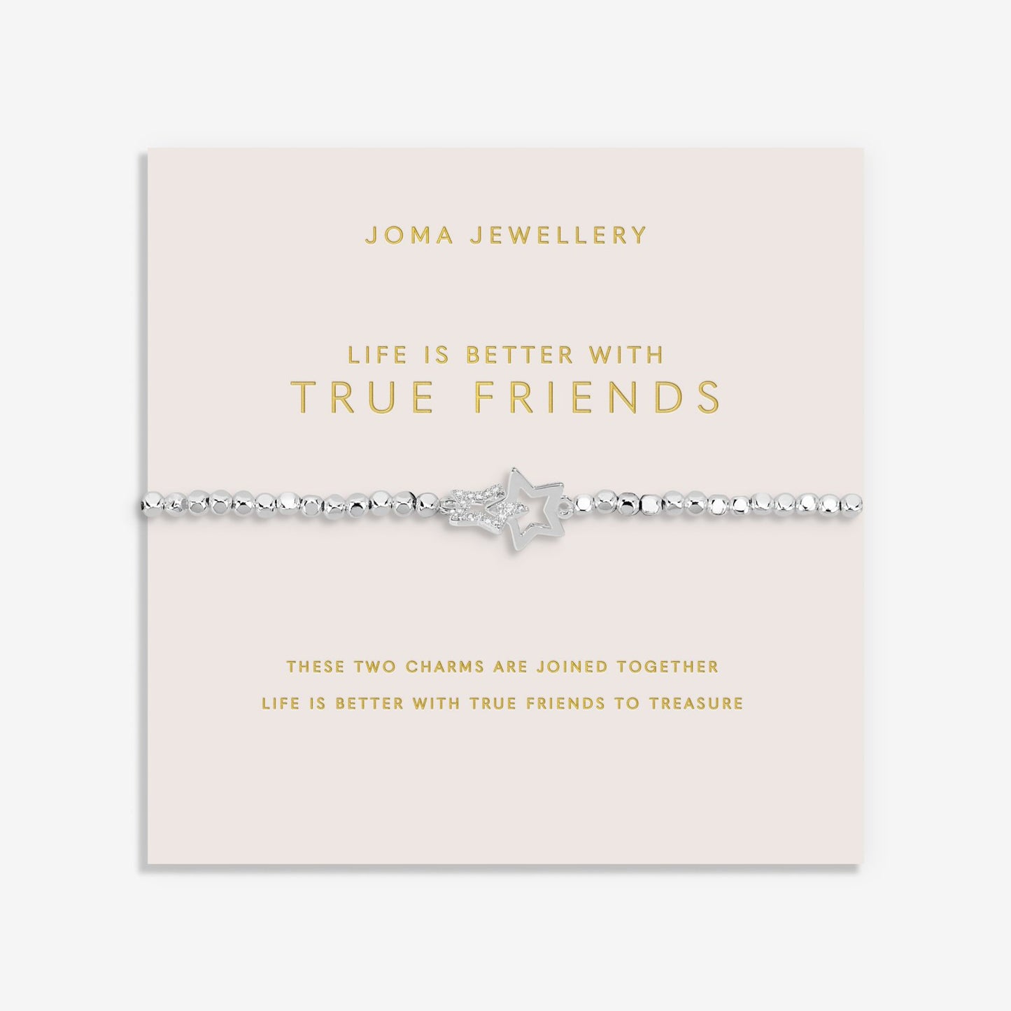 Joma Jewellery Forever Yours 'Life Is Better With True Friends Bracelet