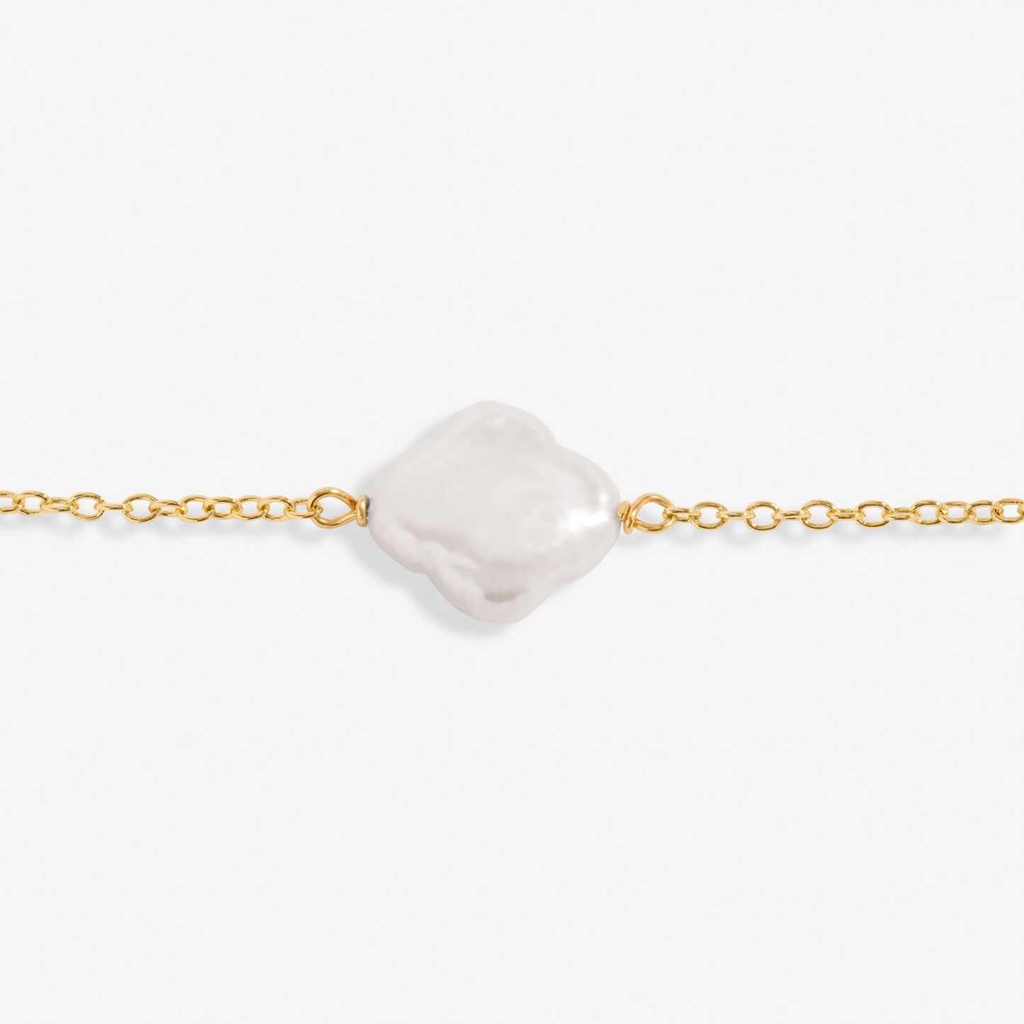 Joma Jewellery Gold Plated Clover Pearl Anklet