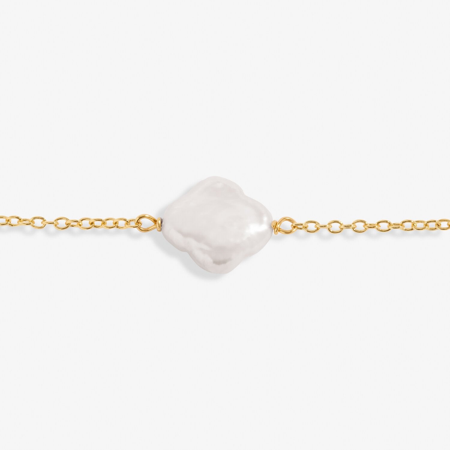 Joma Jewellery Gold Plated Clover Pearl Anklet
