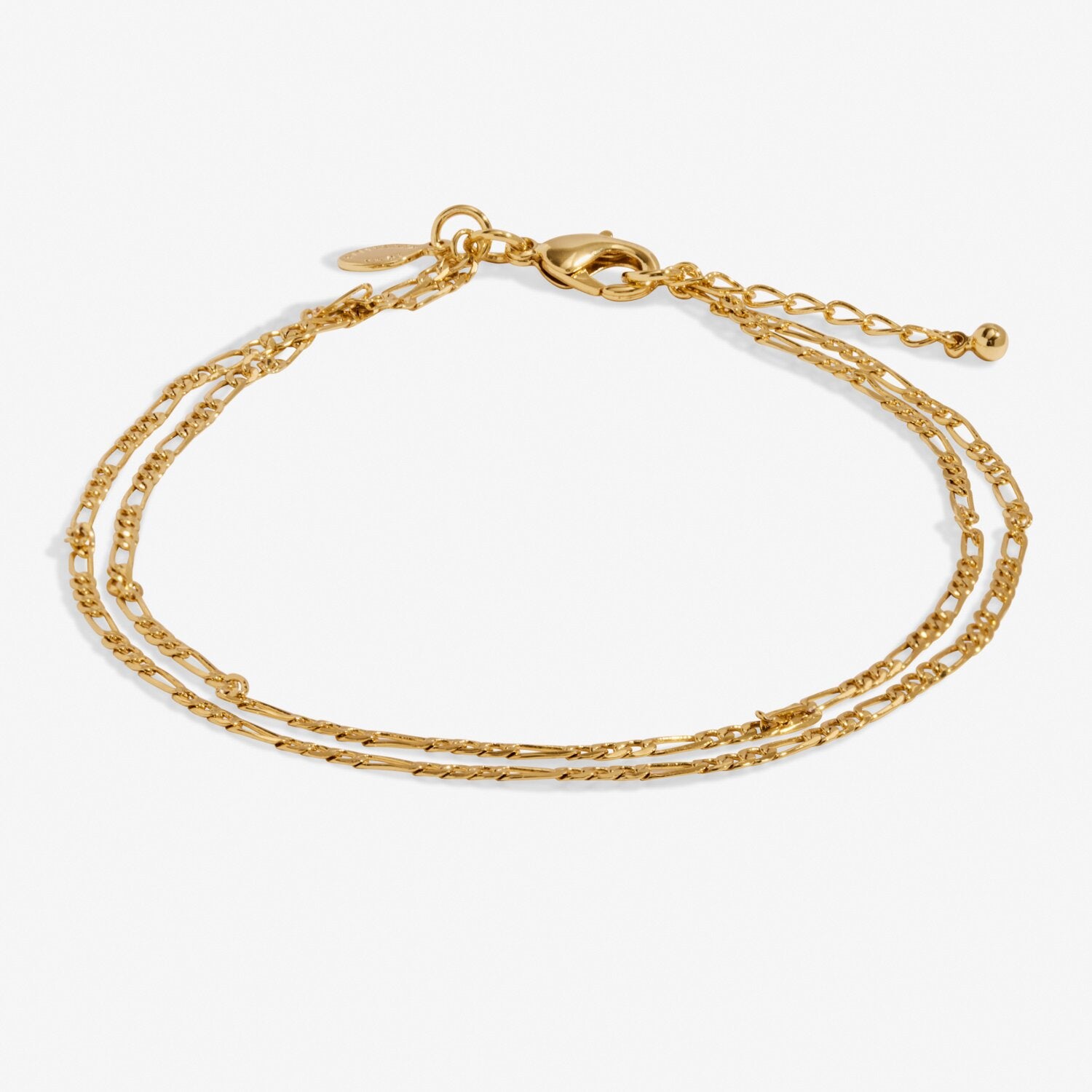 Joma Jewellery Gold Plated Double Figaro Anklet