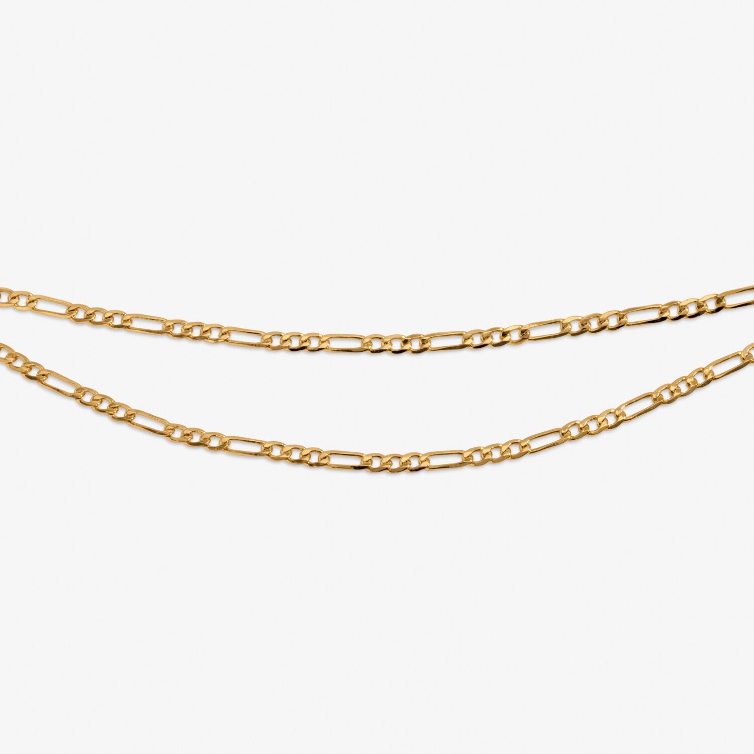 Joma Jewellery Gold Plated Double Figaro Anklet