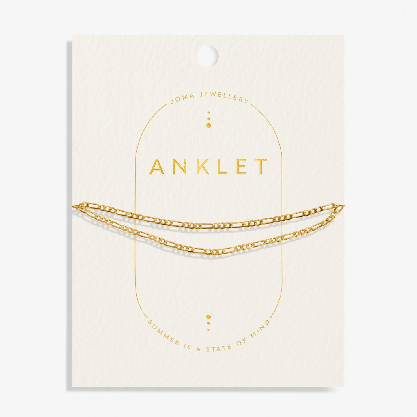 Joma Jewellery Gold Plated Double Figaro Anklet