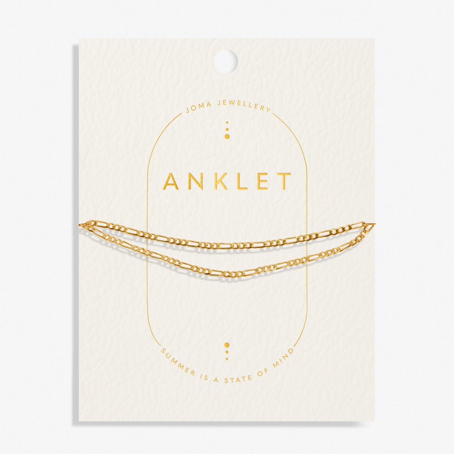 Joma Jewellery Gold Plated Double Figaro Anklet