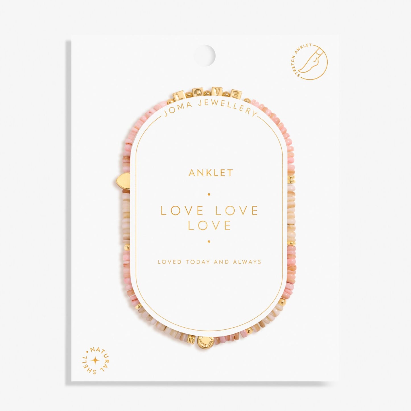 Joma Jewellery Happy Little Moments Love Love Love Anklet