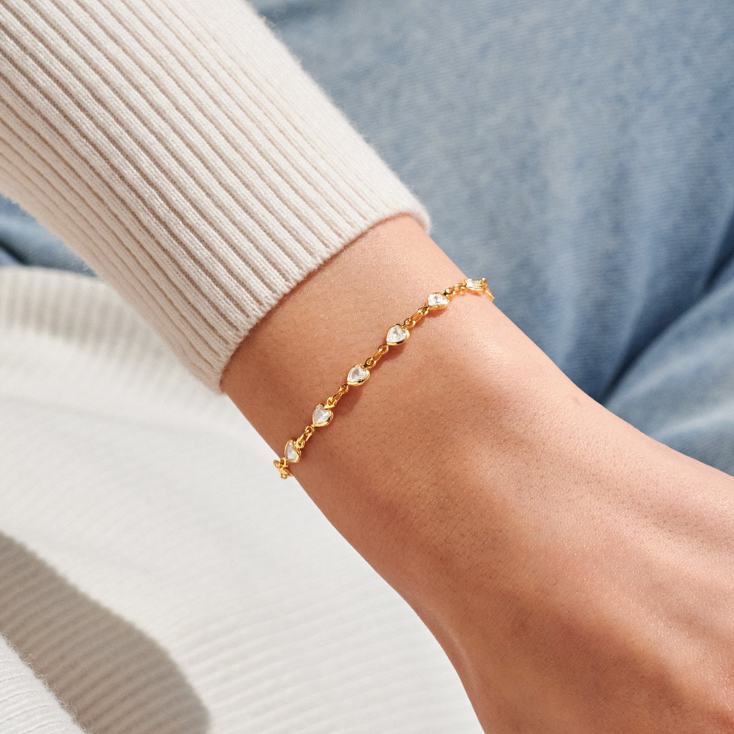 Joma Jewellery Heart Tennis Bracelet