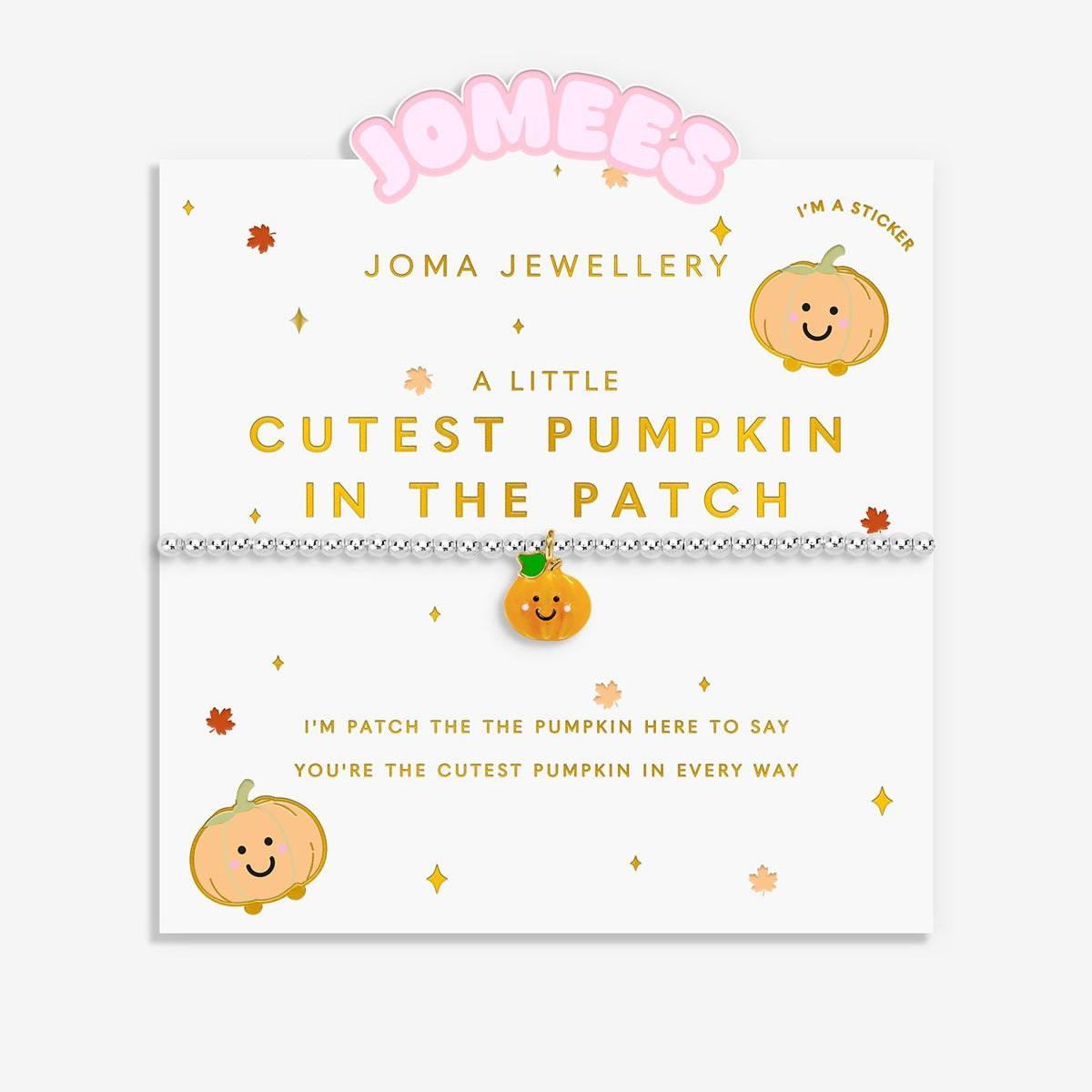 Joma Jewellery Kids A Little Jomees Cutest Pumpkin In The Patch Bracelet