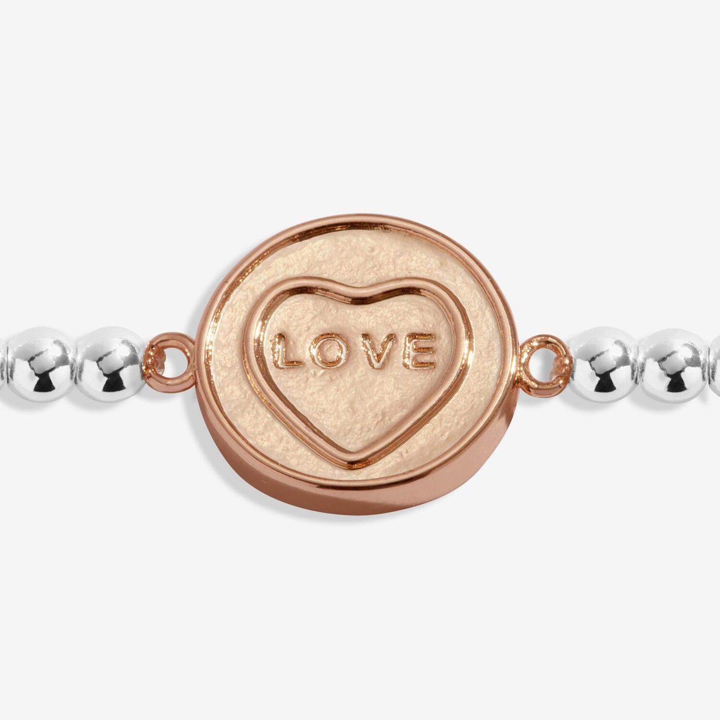 Joma Jewellery Kids A Little Love Heart Silver & Rose Gold Plated Bracelet