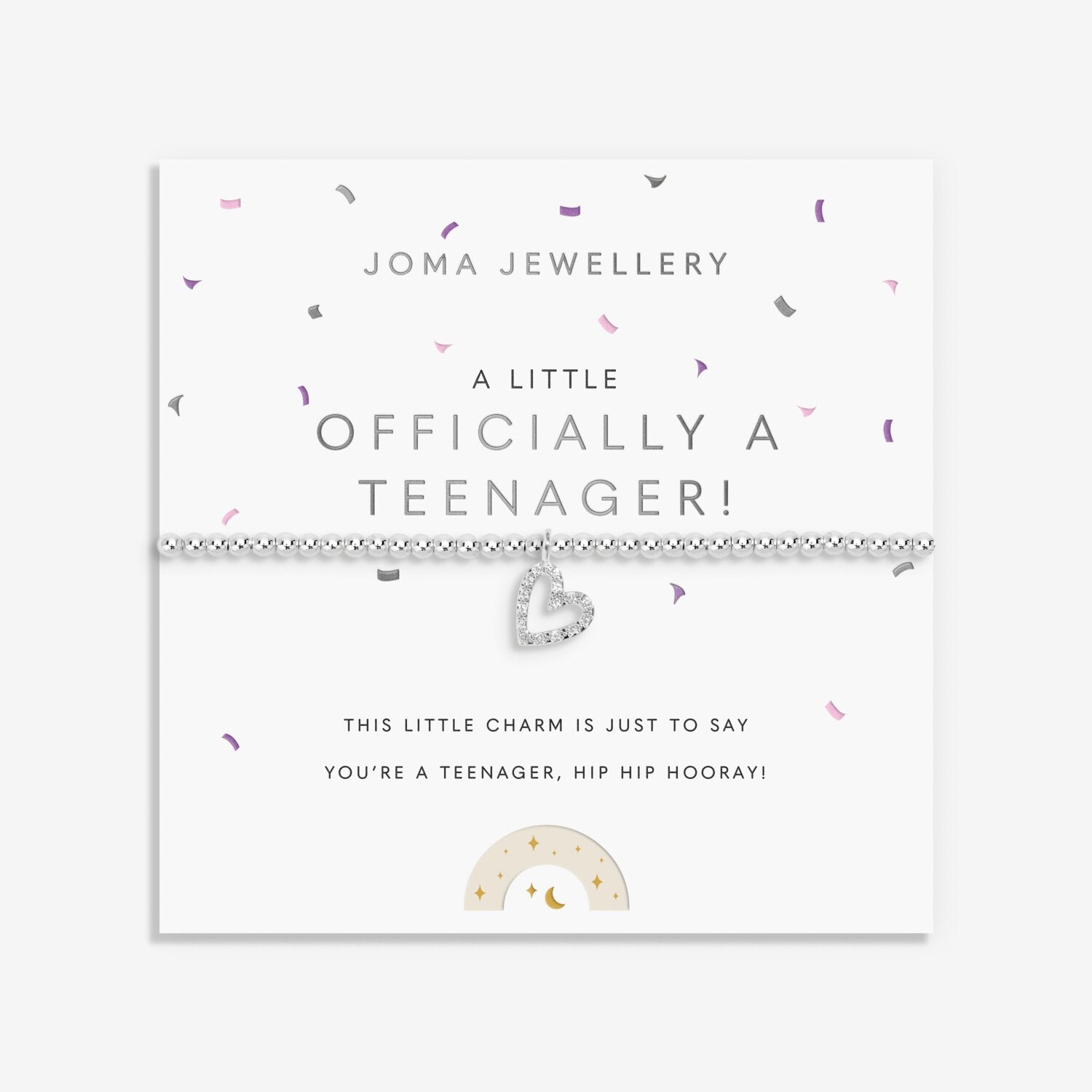 Joma Jewellery Kids A Little Officially A Teenager Silver Plated Bracelet