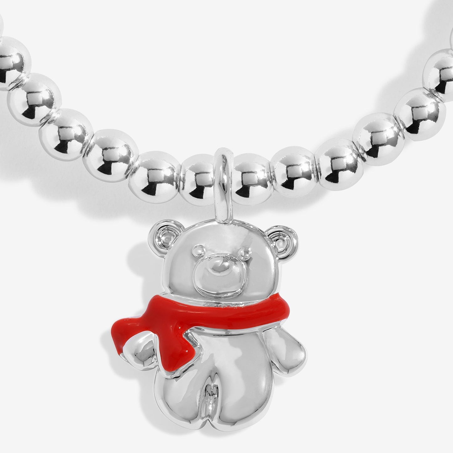 Joma Jewellery Kids Christmas A Little Christmas Cuddles Bracelet In Silver Plating
