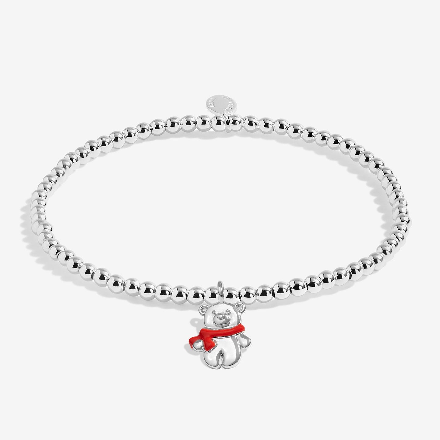 Joma Jewellery Kids Christmas A Little Christmas Cuddles Bracelet In Silver Plating