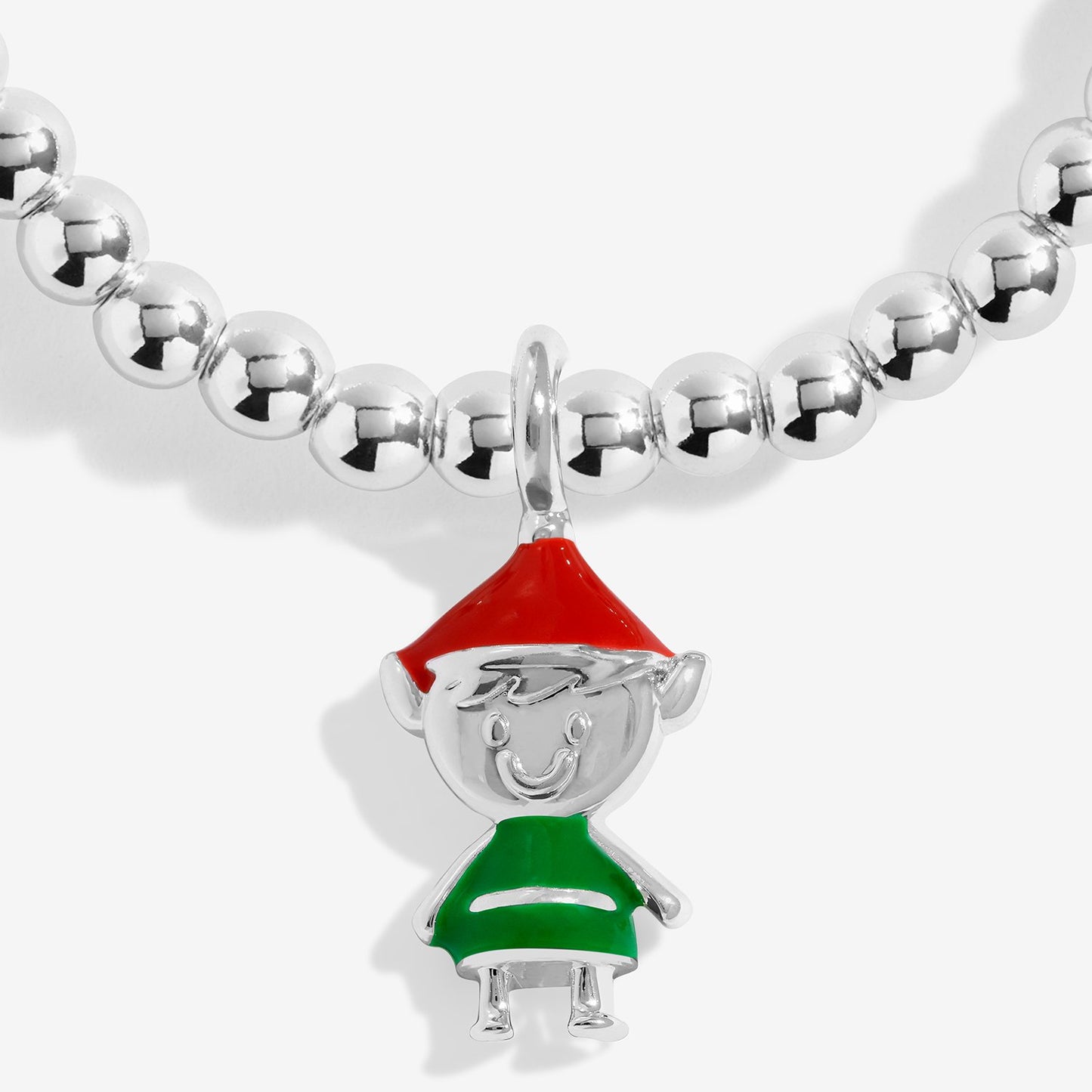Joma Jewellery Kids Christmas A Little Christmas Elf Bracelet In Silver Plating