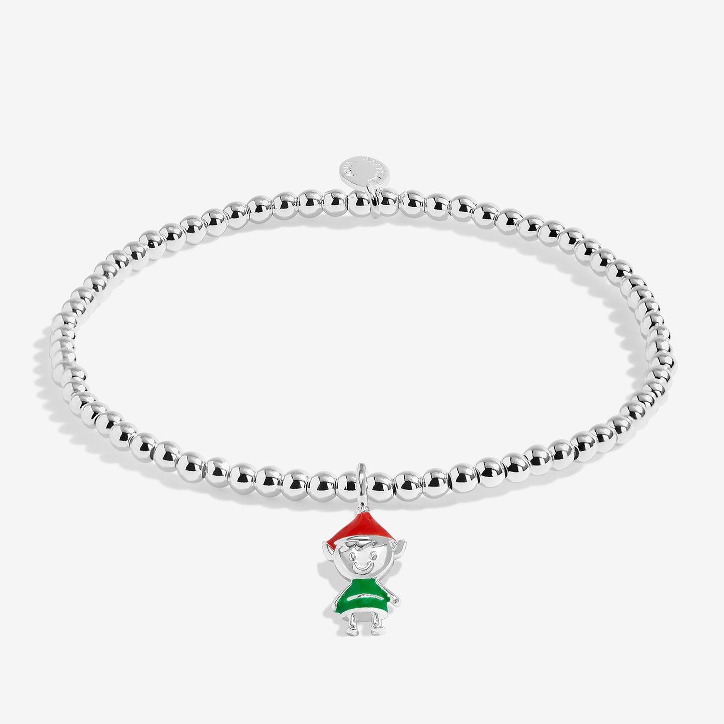 Joma Jewellery Kids Christmas A Little Christmas Elf Bracelet In Silver Plating
