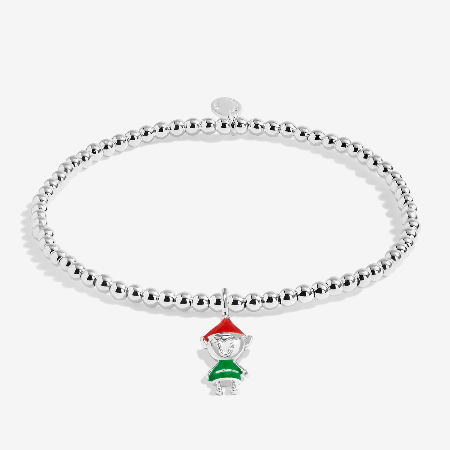 Joma Jewellery Kids Christmas A Little Christmas Elf Bracelet In Silver Plating