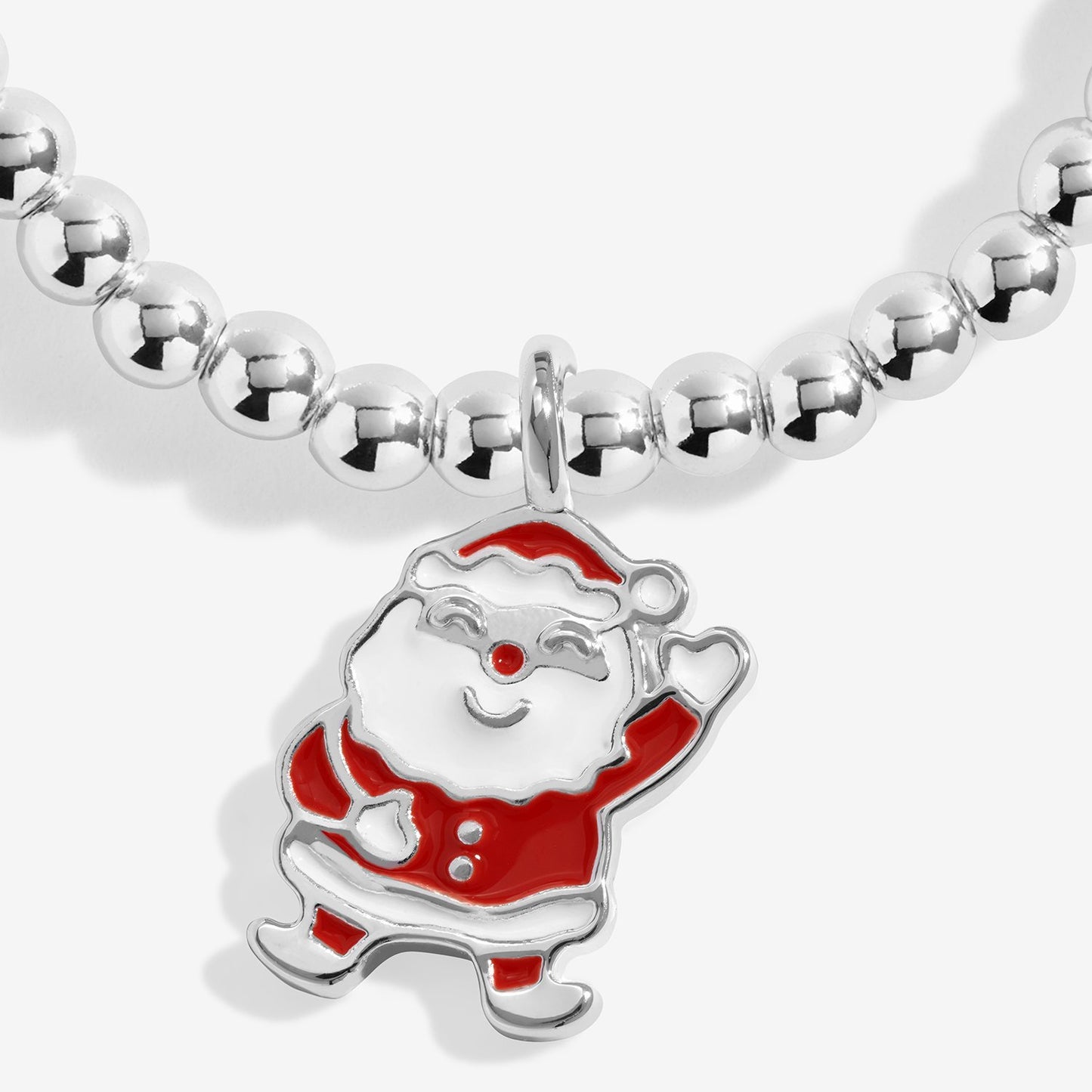 Joma Jewellery Kids Christmas A Little Love From Santa Bracelet In Silver Plating