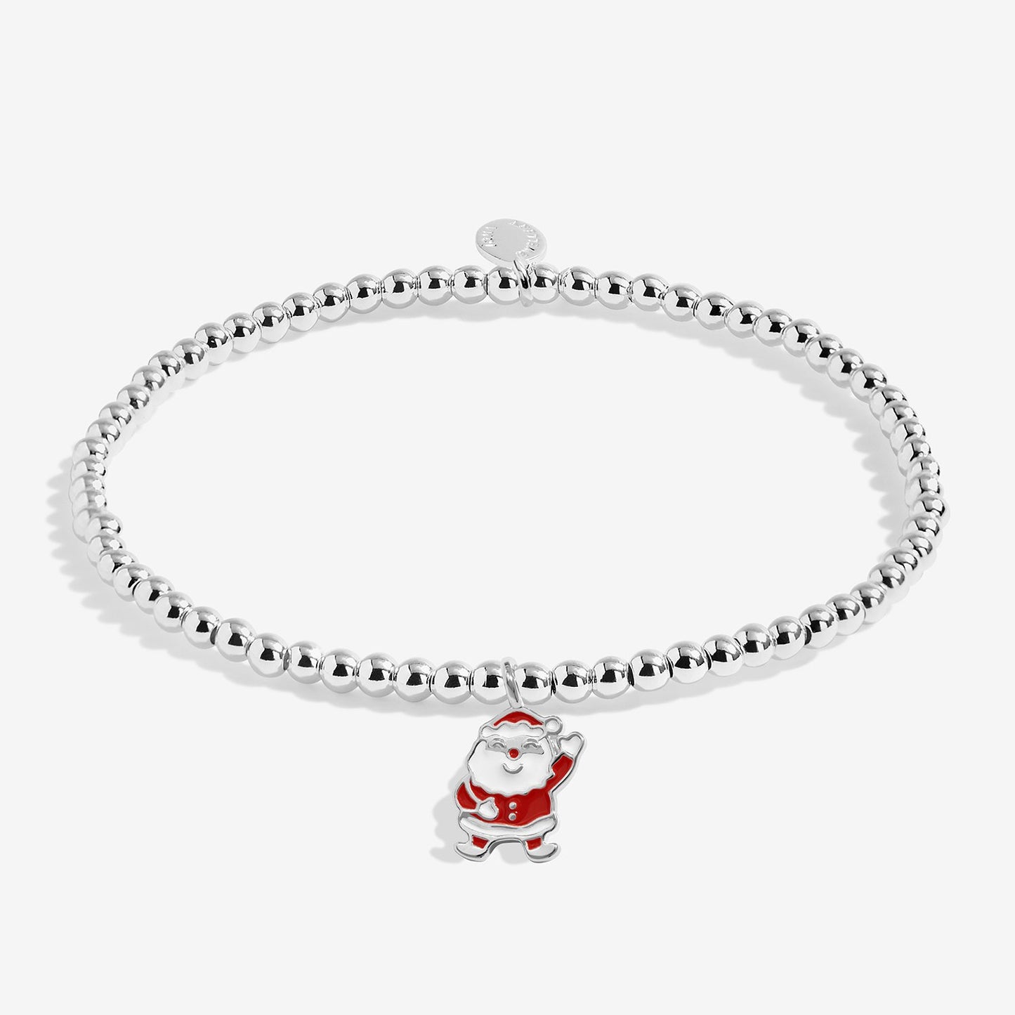 Joma Jewellery Kids Christmas A Little Love From Santa Bracelet In Silver Plating