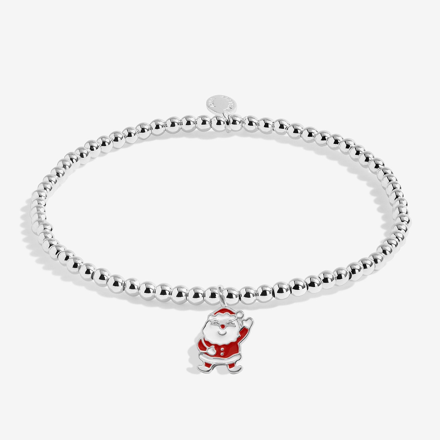 Joma Jewellery Kids Christmas A Little Love From Santa Bracelet In Silver Plating