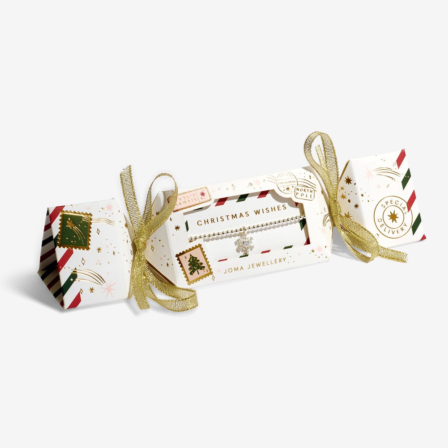 Joma Jewellery Kids' Christmas Cracker Christmas Wishes Bracelet In Silver Plating
