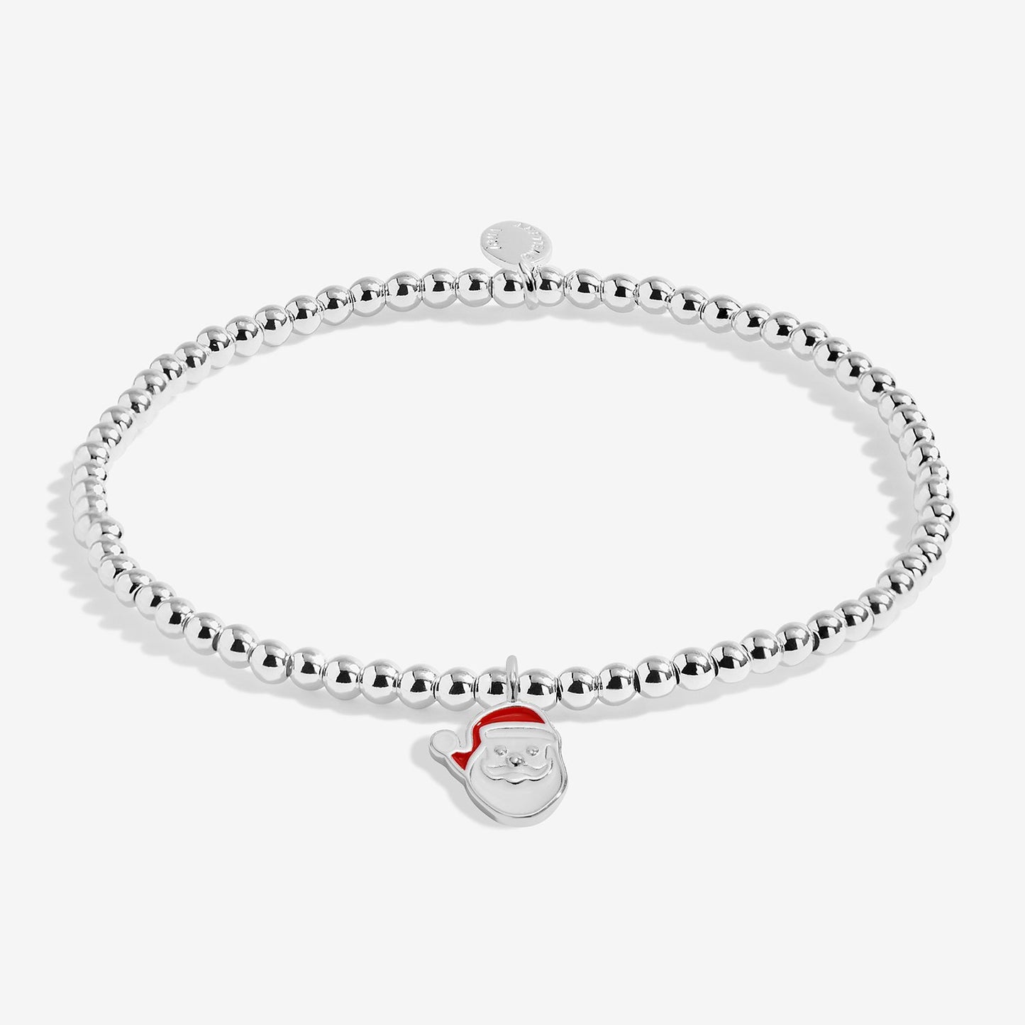 Joma Jewellery Kids Christmas Cracker Love From Santa Bracelet In Silver Plating
