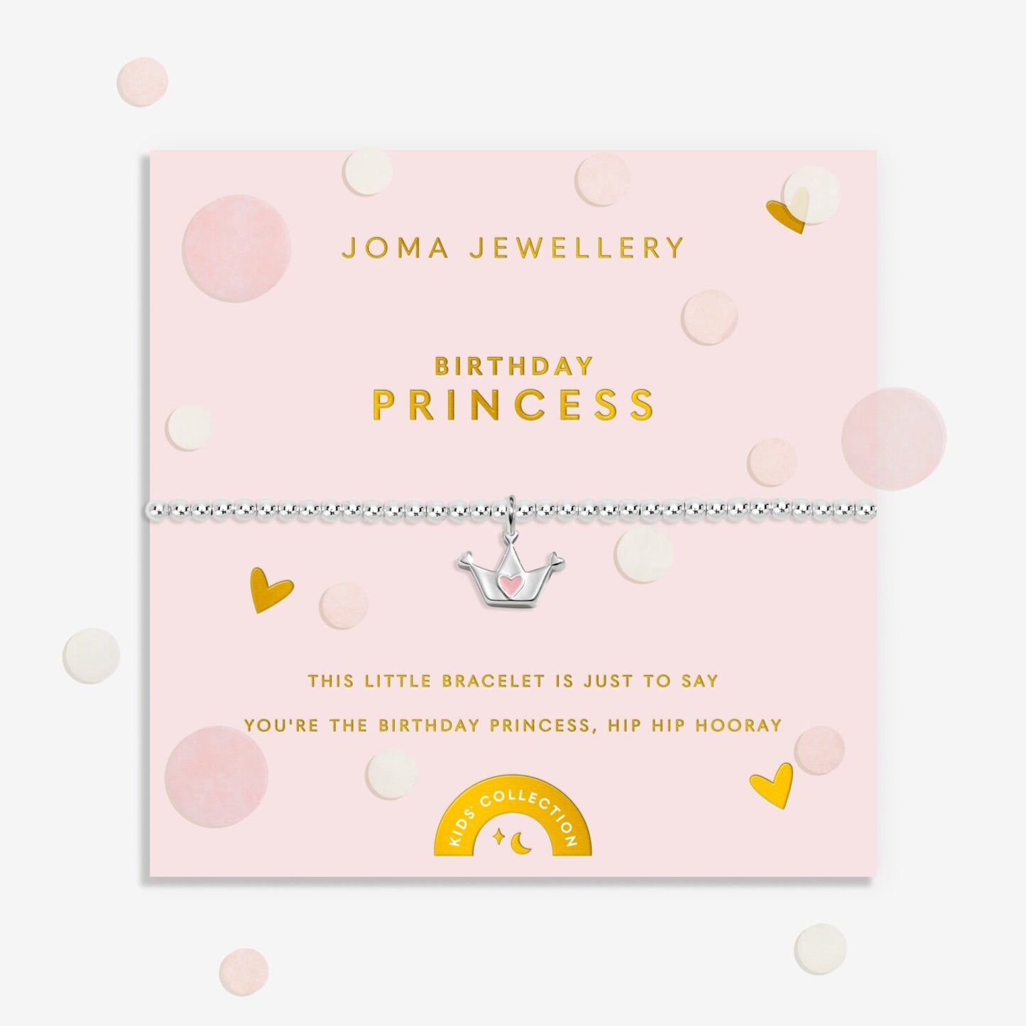 Joma Jewellery Kids Confetti A Little Birthday Princess Silver Plated Bracelet