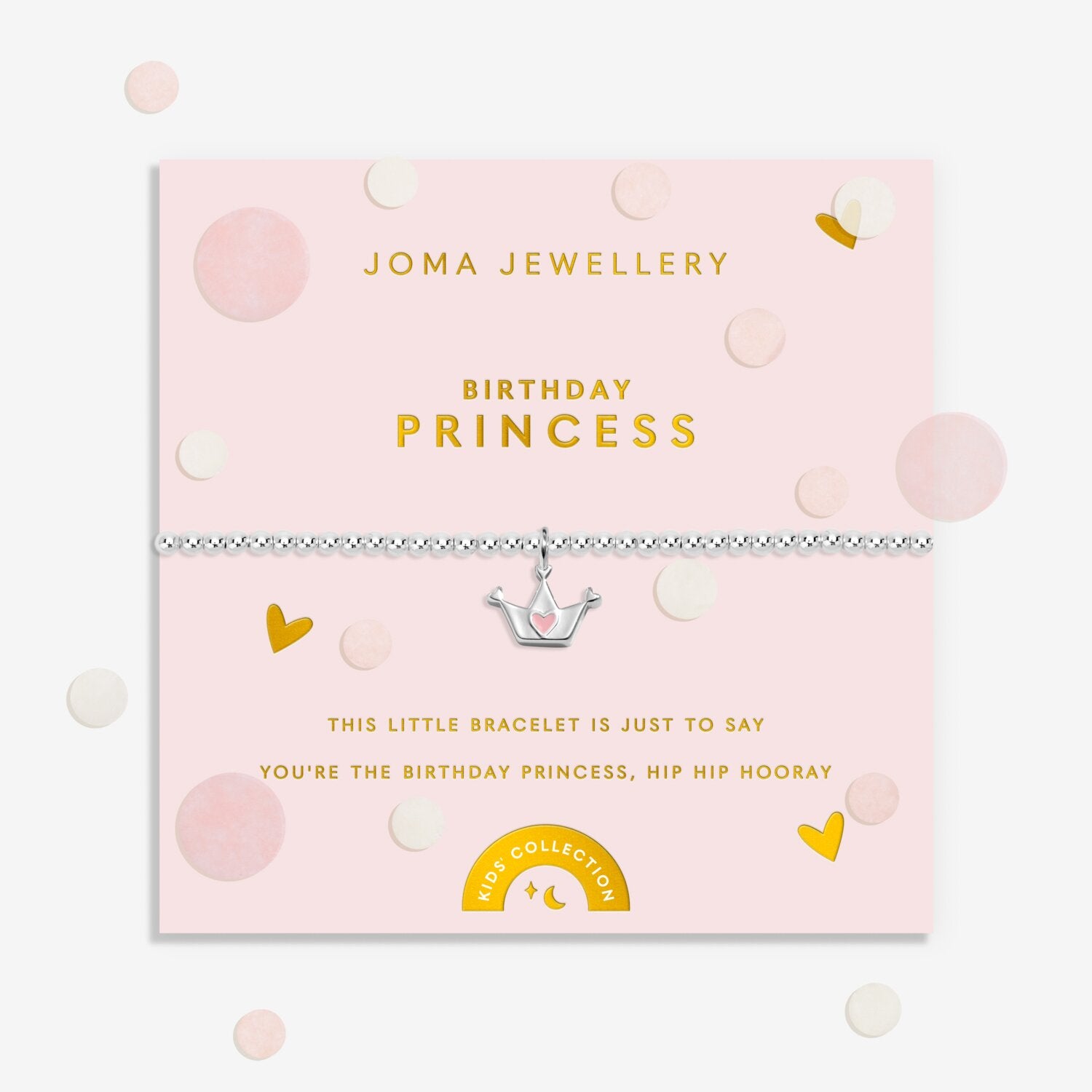 Joma Jewellery Kids Confetti A Little Birthday Princess Silver Plated Bracelet