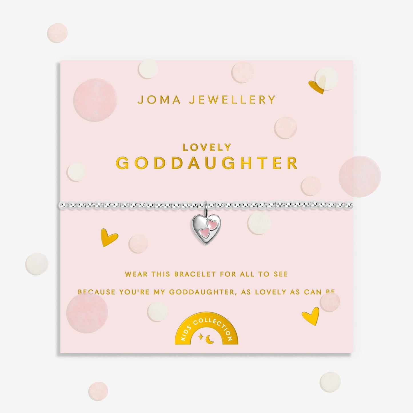 Joma Jewellery Kids Confetti A Little Lovely Goddaughter Silver Plated Bracelet