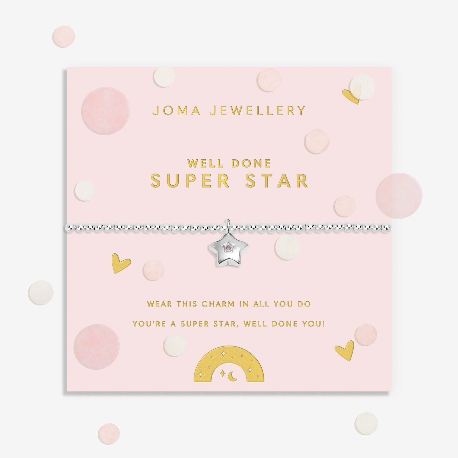Joma Jewellery Kids Confetti A Little Super Star Bracelet