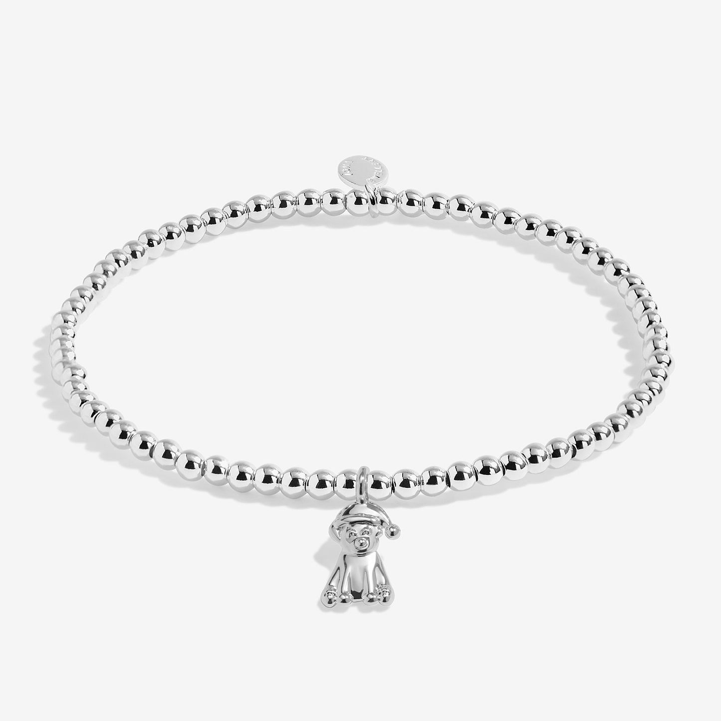 Joma Jewellery Kids' Snowglobe A Little Have A Pawsome Christmas Bracelet In Silver Plating