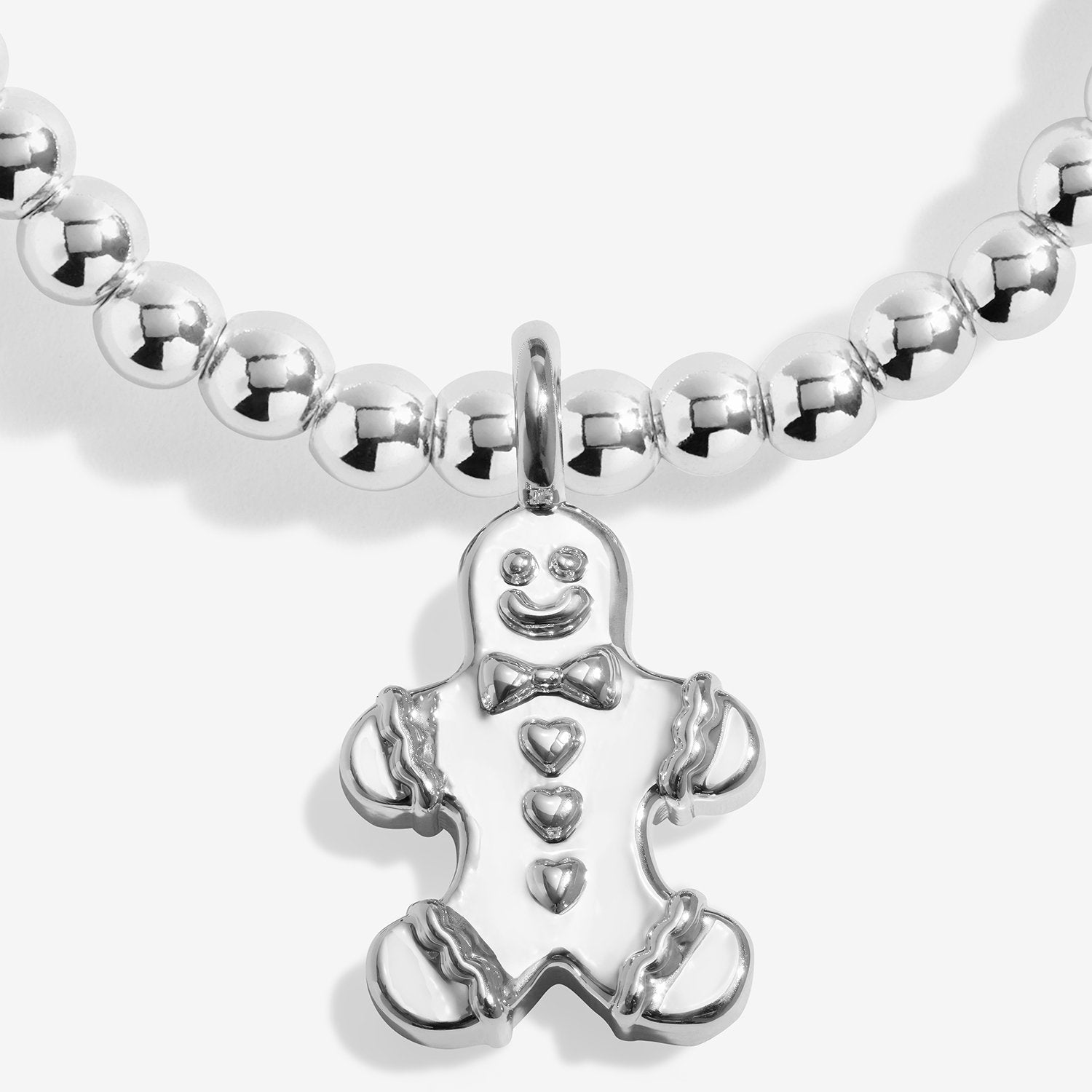 Joma Jewellery Kids' Snowglobe A Little Merry Christmas Bracelet In Silver Plating