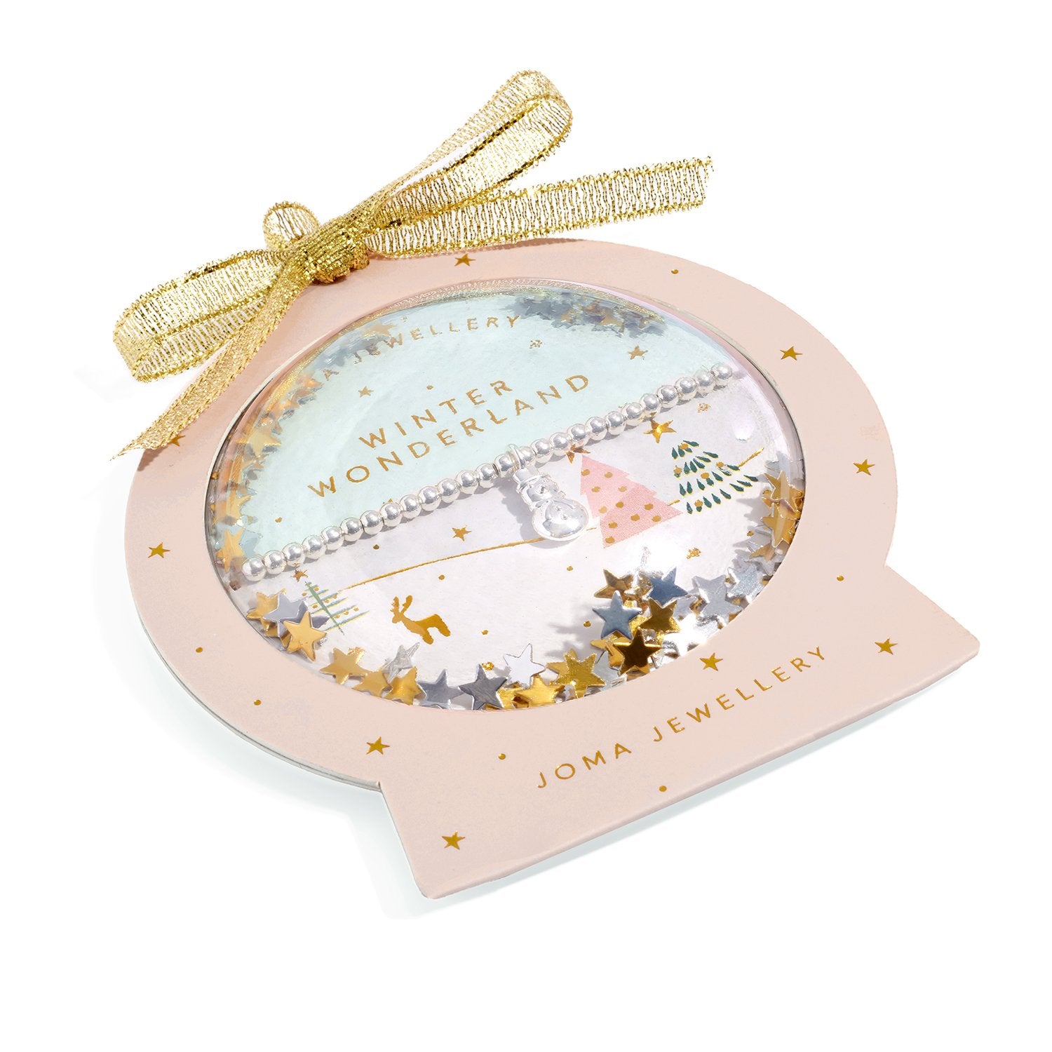 Joma Jewellery Kids' Snowglobe A Little Winter Wonderland Bracelet In Silver Plating